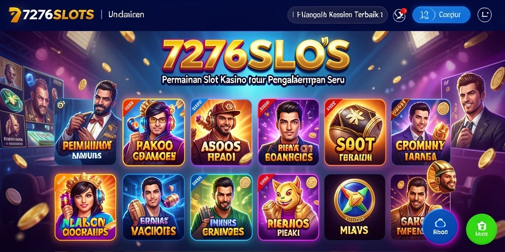 Tampilan gameplay seru dalam 7276SLOTS dengan berbagai mesin slot.
