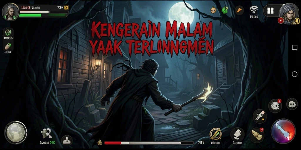 Screenshot gameplay 73K yang menegangkan dan menyeramkan.