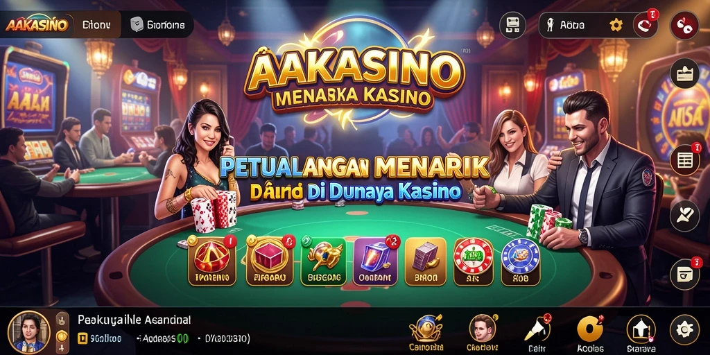Gameplay petualangan seru di AAKASINO dengan berbagai tantangan kasino.