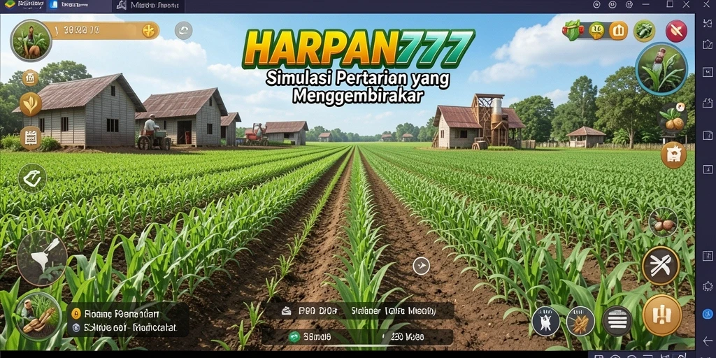 Screenshot HARAPAN777 menunjukkan gameplay bertani yang seru dan interaktif.