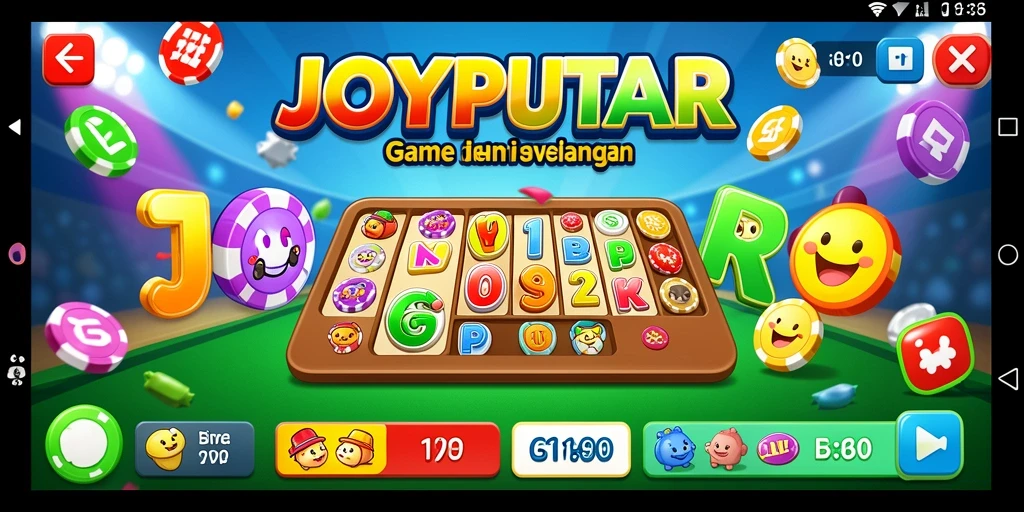 Tampilan gameplay seru JOYPUTAR dengan elemen Bingo yang menarik.