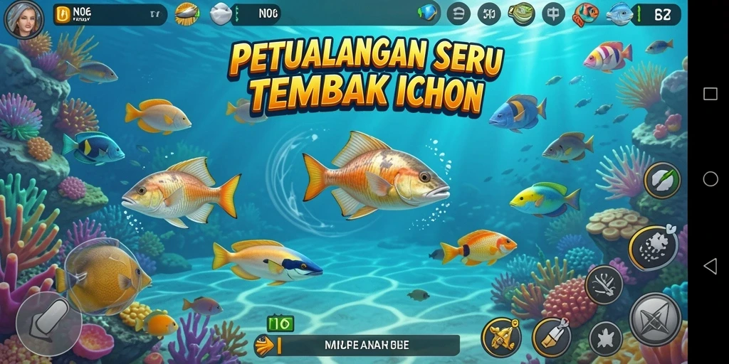 Gameplay seru di N06 saat menangkap ikan di lautan.