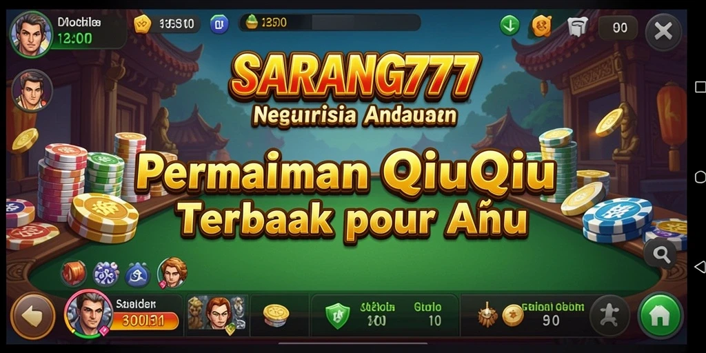 Screenshot SARANG777 menampilkan aksi seru permainan QiuQiu.