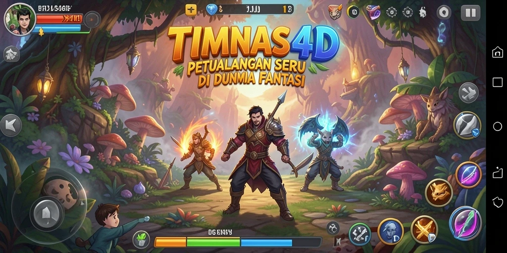 Tangkapan layar gameplay TIMNAS4D dengan aksi seru dan karakter menawan.