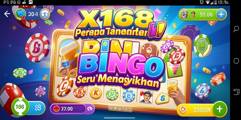 Tampilan seru gameplay Bingo di X168 yang menggoda.